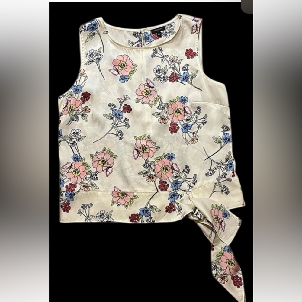 TALBOTS Floral Sleeveless Blouse Size 16W — GORGEOUS!!!